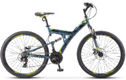 Велосипед STELS Focus MD 27.5" 21-SP V010*LU089832*LU083835 *19" Синий/неоновый_зелёный
