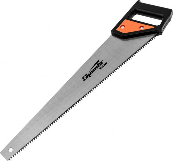 Ножовка SPARTA Ножовка по дереву, 450 мм, 5-6 TPI, каленый зуб, пластиковая рукоятка