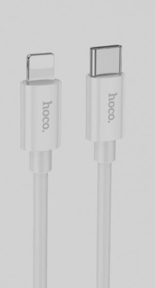 Кабель HOCO (6931474783189) X87i PD USB PD 20W USB-Lightning 8-pin , силикон 1м - белый