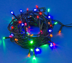 Гирлянда UNIEL (UL-00007303) ULD-S0500-050/DGA MULTI IP20 Гирлянда светодиодная, 5м. 50 светодиодов. Разноцветный свет. Провод зеленый. ТМ Uniel