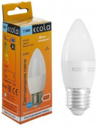Лампа светодиодная ECOLA N7QV70ELC candle LED Premium 7W/E27/4000K 360° filament нейтральный белый