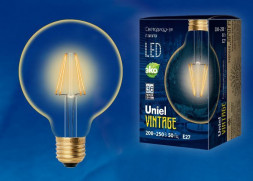 Лампы светодиодные VINTAGE UNIEL (UL-00002359) LED-G95-6W/GOLDEN/E27 GLV21GO
