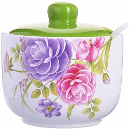 Сахарница LORAINE 26387 белый,зеленый,фиолетовый,розовый
