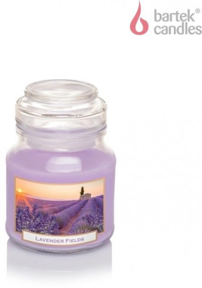 Свеча BARTEK Лавандовые поля и мыло (LAVENDER FIELDS &amp; SOAP) 130гр в баночке