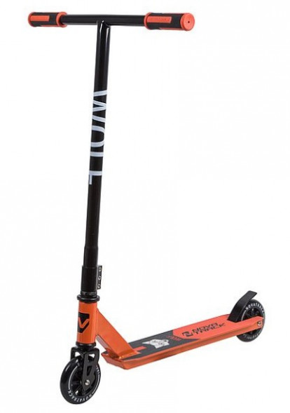 самокат NOVATRACK 110P.WOLF.BOR9 WOLF EL Трюковый черно-оранжевый 135179