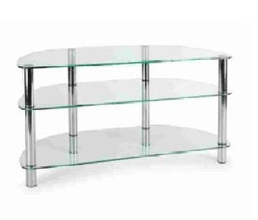 Стойка для TV MD 403 slim/хром/прозр