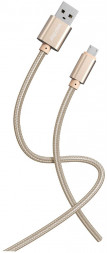 Кабель SMARTBUY (iK-12-S02g) S02 MicroUSB золотистый, 3 А, 1 м