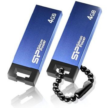 USB флеш SILICON POWER 4GB TOUCH 835 синий, металл (5)