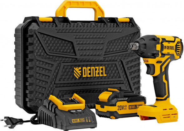 Гайковерт аккумуляторный DENZEL Гайковерт ударный аккумуляторный бесщет. CIWH-BL-20-350, Li-Ion, 20 В// DENZEL Гайковерт ударный аккумуляторный бесщет. CIWH-BL-20-350, Li-Ion, 20 В//