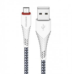 Кабель microUSB BOROFONE (6931474703484) BX25 USB (m)-microUSB (m) 1.0м - белый