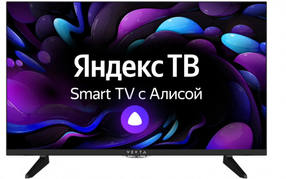 LЕD-телевизор VEKTA LD-32SR5112BS SMART TV Яндекс ТВ безрамочный
