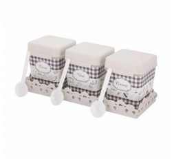 Набор емкостей АЛЬТЕРНАТИВА М4726 Плетенка на подставке 1,2л (3 предмета)