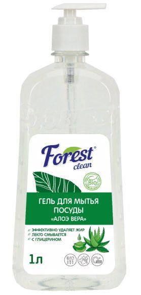 Средство для мытья посуды FOREST CLEAN Гель для мытья посуды &quot;Алоэ Вера&quot; 1 л