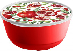 IDILAND Bergamo Scarlet 1л с крышкой с декором (красный) 221165606/03