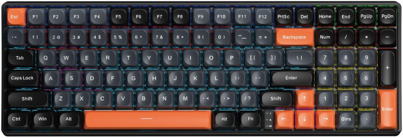Клавиатура AULA S100 Black-Gray-Orange, механическая
