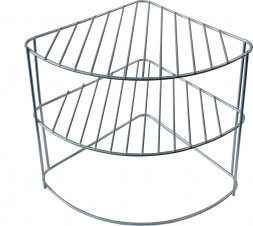 Полка-органайзер UNISTOR MALIBU SILVER 3-х уровневая угловая для хранения в шкафу 212611