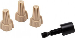 Клемма REXANT (08-0756-10) Соединительный изолирующий зажим с лепестками СИЗ-12 11,2 мм (1-12,75 мм ), коричневый (10 шт./уп.)