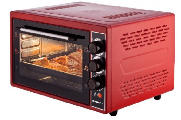 Мини печь KRAFT KF-MO 4506 R красный