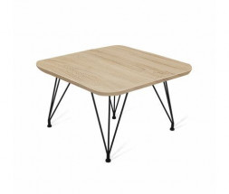 Столик журнальный SHEFFILTON SHT-TU29/H36/ЛДСП 60/60 дуб сонома/черный муар металл/ЛДСП 191162