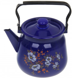 Чайник СИБИРСКИЕ ТОВАРЫ С2716.3К С2716.К Кобальтовый эмал 3,5л с рис