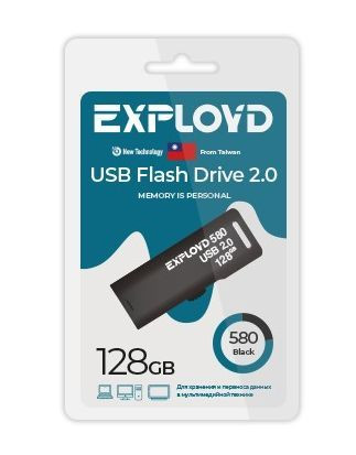 USB флэш-накопитель EXPLOYD EX-128GB-580-Black