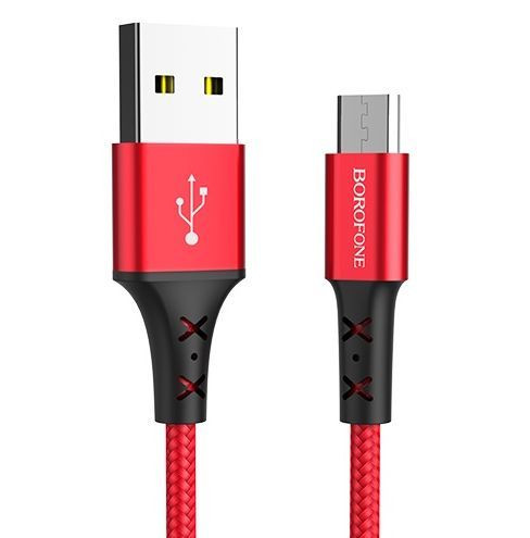 Кабель microUSB BOROFONE (6931474700803) BX20 USB-microUSB 2A 1M - красный