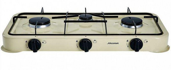 Газ. плита АКСИНЬЯ КС-107 трехконфорочная,бежевый