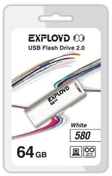 USB флэш-накопитель EXPLOYD 64GB-580-белый