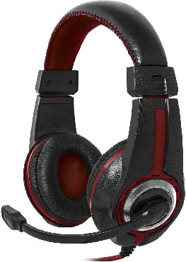 Гарнитура DEFENDER (64106) WARHEAD G-185 черный/ красный