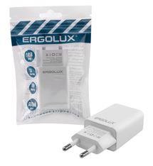 СЗУ ERGOLUX (15203) ELX-РA01P-C01 ПРОМО (Сетевой адаптер 10Вт 1USB, 100-220В, 5V/2А, Белый, Пакет)