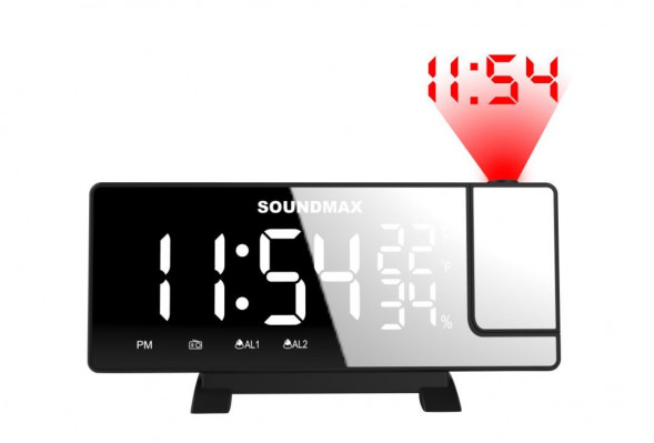РАДИОЧАСЫБУДИЛЬНИК SOUNDMAX SM-1523U(чёрный)