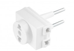 Переходник электрический ВЕЛЛКОНТ Переходник электрический Веллконт 3 гн., 6А, б/з, ПУ-10/16-003, белый 104937