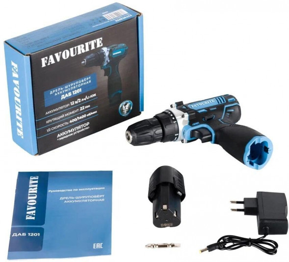 Аккумуляторный шуруповёрт FAVOURITE ДАБ 1201 FAVOURITE ДАБ 1201