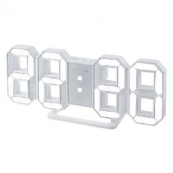 Будильник PERFEO (PF-5200) LUMINOUS PF-663, белый/белый