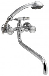 Смеситель для ванны RUSSIA-MOSCOW 2075 Смеситель в ванную металлокерамика с сатеновой ручкой