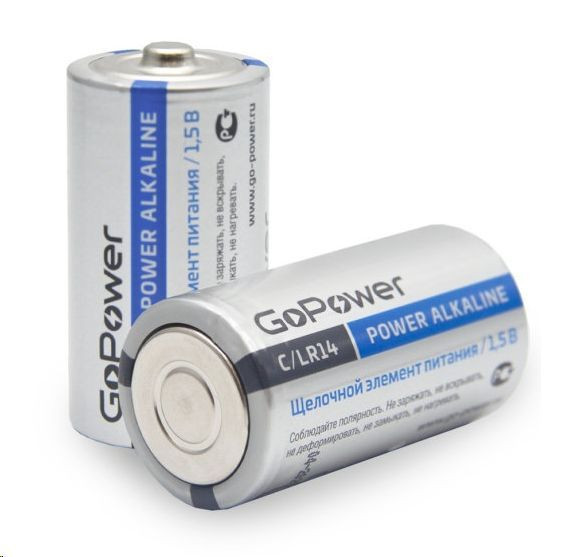 Элементы питания GOPOWER (00-00017861) LR14 C BL2 ALKALINE 1.5V