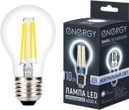 Лампа светодиодная ENERGY LED А60F-10-E27-4000 (109314)