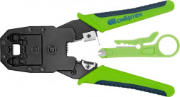 СИБРТЕХ Клещи для обжима телефонных и компьютерных клемм 4P, 6P, 8P, функция обрезания проводов