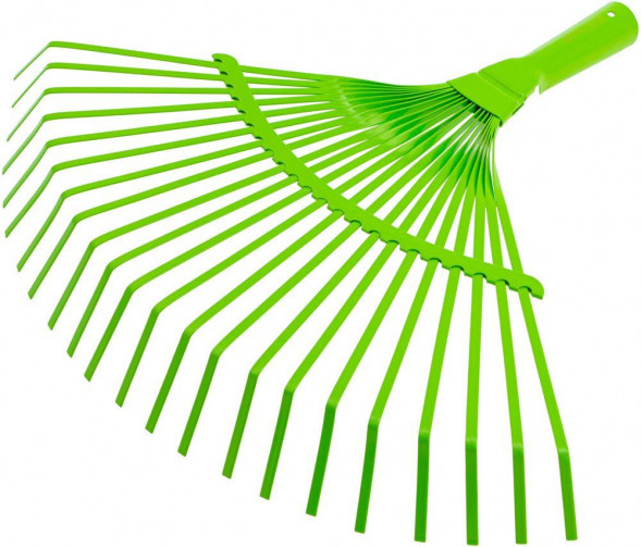 Грабли веерные PALISAD стальные, 425 мм, 22 плоских зуба, эмалированные, без черенка, 617705