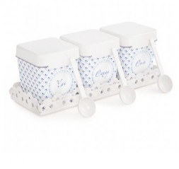 Набор емкостей АЛЬТЕРНАТИВА М4724 Флорель на подставке 1,2л (3 предмета)