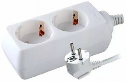 Электро удлинитель VOLSTEN (9309) S 2x3-Z (2 гн. 3 м., 10А, 2200 Вт.)