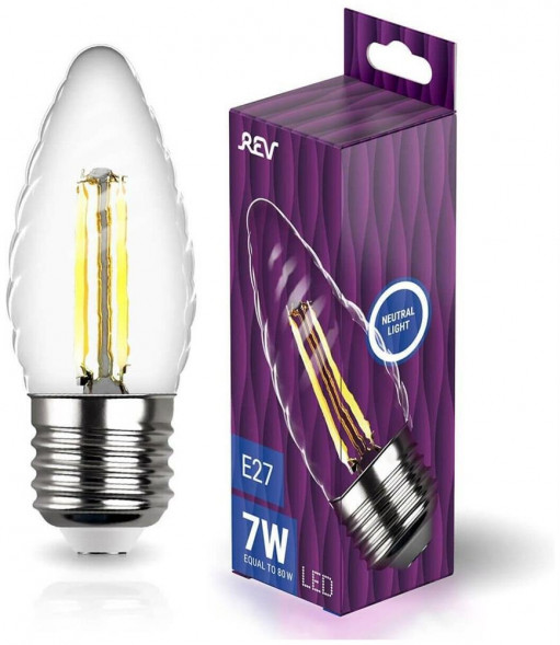 Лампа светодиодная REV 32426 3 FILAMENT TC37/E27/5W/2700K