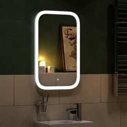 Зеркало САНАКС 45240 Зеркало 400 х 700 мм, сенсорное, с внутренней LED подсветкой