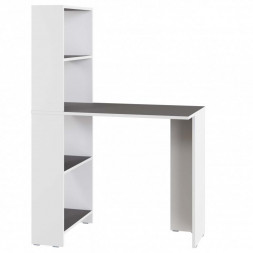 Модульная мебель МЕБЕЛЬ-КОМПЛЕКС ЛАЙТ Стол-стеллаж рабочий Белый/Серый шифер