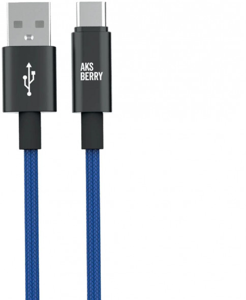 Кабель AKSBERRY (6900295580017) X163 Nylon silk USB-A - Type-C, синий