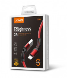 Кабель LDNIO (LD_B4457) LS63/ USB кабель Micro/ 1m/ 2.4A/ медь: 86 жил/ серый