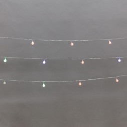 Гирлянда NEON-NIGHT (304-021) Гирлянда светодиодная Шарики 5м, 20LED, IP20, прозрачный провод, свечение мульти (RG/RB), мигание, 230В