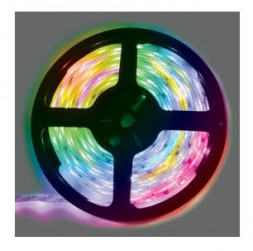 Лента светодиодная ECOLA P5LM07ESB 7, 2W/M 12V IP65 10MM 30LED/M RGB разноцветная