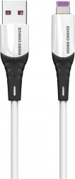 Кабель MORE CHOICE (4620202550026) K35i USB 2.4A для Lightning 8-pin силикон - 1м White