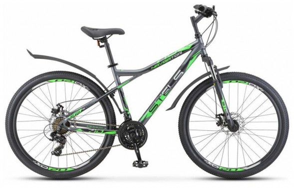 Велосипед STELS Navigator-710 MD 27.5&quot; V020*LU093864*LU085138* 18&quot; Антрацитовый/зелёный/чёрный